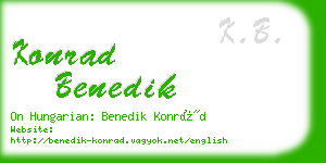konrad benedik business card